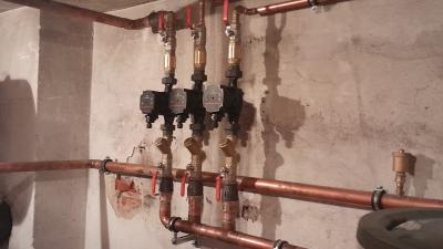 Rozvody vody a napojení na kotel v Českém Dubu